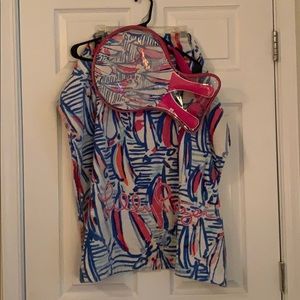 Lilly Pulitzer towel and racquet set